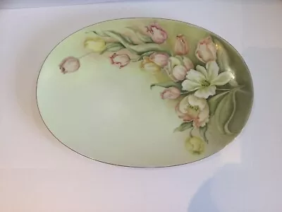 Buy Thomas China Oval Plate Hand Painted By P M Symes 1981 Decorative • 9.99£
