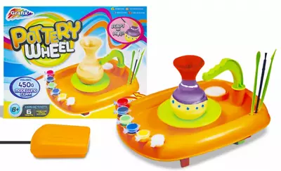 Buy Childrens Pottery Wheel Clay Tools And Paint Kids Potters Craft Toy Gift • 11.99£