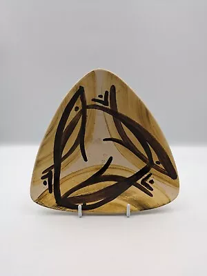 Buy Vtg Glazed Triangular Dish By Dennis Lucas C.1960s Hastings Pottery Fish Studio • 44.98£