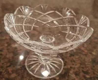 Buy Irish Tyrone Crystal CAMOLIN Pattern Small Footed Compote/Dish  • 19.99£