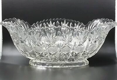 Buy Large Josef Inwald Clear Glass Jardiniere Czechoslovakia Heavy • 26.95£