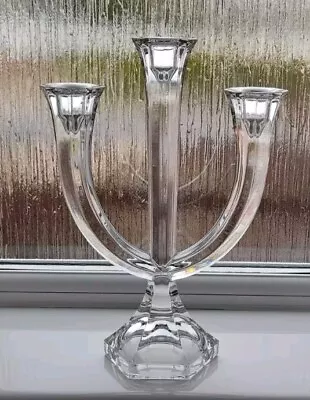 Buy Vintage NACHTMANN Germany LARGE 3 ARM CRYSTAL CANDELABRA Candlestick 11” 1.5Kg • 24.99£