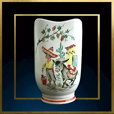 Buy Crown Ducal • Ceramic Vase • 'Little Pedro' Boy With Donkey • Vintage 1950s • GC • 15£