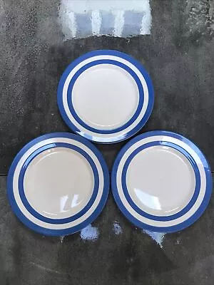 Buy T G Green Cloverleaf Cornishware 3 Breakfast Plates 23cm • 24£