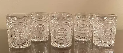 Buy Antique ABP Cut Glass Crystal Tumblers Concentric Circle Star Set Of 6 Unbranded • 64.42£