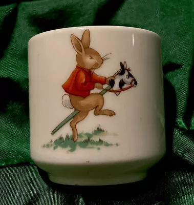 Buy Vintage Rital Doulton Bunnykins Fine Bone China Egg Cup  5cm Hobby Horse • 10£