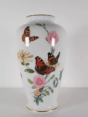 Buy Large Franklin Porcelain  The Country Garden Butterfly   Vase • 39£
