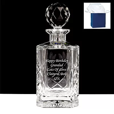 Buy Personalised Engraved Crystal Decanter, Wedding Gifts, Dad Gift, Grandad Gifts • 59.99£