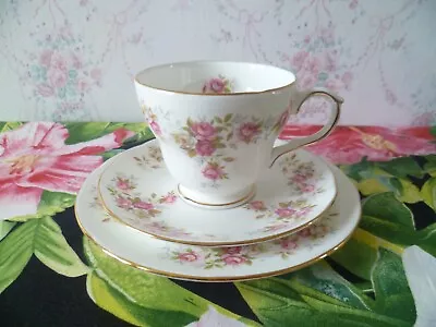 Buy Duchess English China Trio Tea Cup Saucer Plate June Bouquet Pink Roses • 5£
