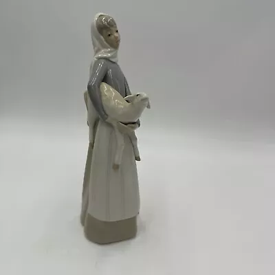 Buy Lladro Spain Girl Standing With Lamb #4584 Large Porcelain Figurine 11  • 88.53£