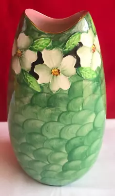 Buy MALING VINTAGE VASE C. 1944 ROSE MARIE GREEN LUSTRE UNIQUE AND EXQUISITE VGC • 52.91£