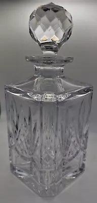 Buy Crystal Cut Glass Decanter With Hobnail Stopper Square Whiskey - Heavy • 25£