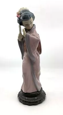 Buy Vintage Retired Lladro Timid Japanese Geisha With Fan Mint Perfect Gift  #4990 • 79.21£