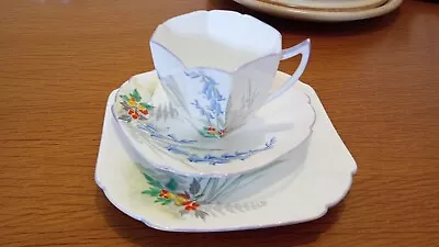 Buy **Very Rare** Shelley Fine Bone China 'Trio'..Bluebell Pattern 11676..Stunning. • 25£