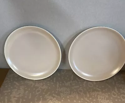 Buy Poole Pottery Cream Plain Side Plates X2. 20.5 Cms Twin Tone • 13.57£