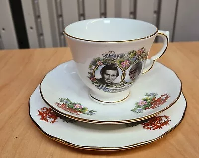 Buy Queen Anne Bone China Trio (cup, Saucer, Plate) Marriage Of Charles & Diana • 10.99£