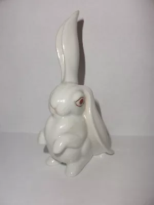 Buy Vintage Herend Porcelain Rabbit One Ear Up Figure • 46.59£
