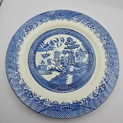 Buy Vintage  Barratts Blue & White Willow Pattern Dinner Plate 10  - VGC  • 11.99£