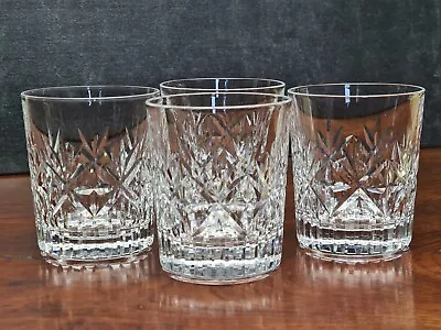 Buy Set Of Four Small Edinburgh Crystal Waverley Glass Whisky Tumblers  • 65£