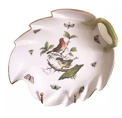 Buy Vintage Herend 1930 Old Mark Rothschild Bird 8  Handled Dish #7752/RO  • 228.32£