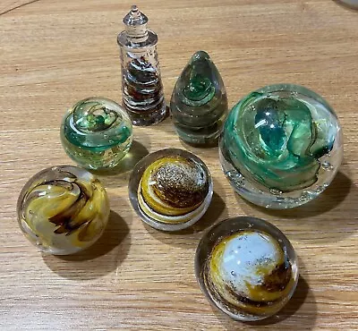 Buy *Collection Alum Glass Isle Of Wight Paperweights X 7 • 25£