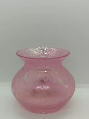 Buy Heron Glass Vase Iridescent Pink Decorative Art Glass • 8.99£