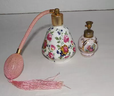 Buy Lot Vintage Porcelain Perfume Scent Bottles Fenton Bone China Irice Hand Painted • 9.50£