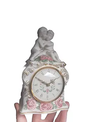 Buy Vintage The First Embrace 1987 FRANKLIN MINT HAND PAINTED Fine Porcelain Clock  • 35£