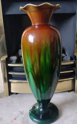 Buy Vintage/Antique Linthorpe  Drip Glazed Vase Very Large And Heavy Mould No 1687 • 90£