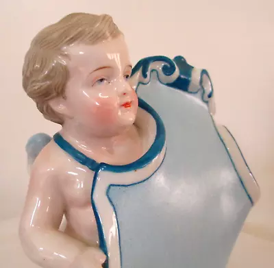 Buy Antique German KPM Porcelain Winged Angel Cherub Figurine Germany • 79.36£