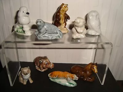 Buy 9 X Vintage Wade Whimsies Etc Including Pearl Lustre Rabbit, Kodiak Bear • 5£