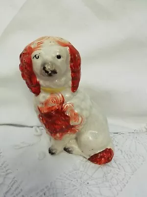 Buy Antique Victorian Miniature Staffordshire Flatback King Charles Spaniel • 14.99£