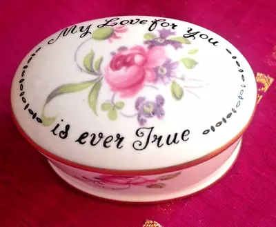 Buy CROWN Fine Bone China Lidded Trinket Box,  My Love For You Is Ever True , Staffs • 4£