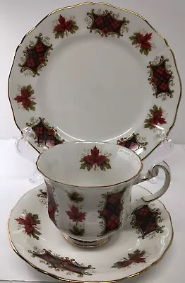 Buy Royal Adderly Ridgway Pottery Maple Leaf Tea Cup And Saucer With Plate • 11.18£