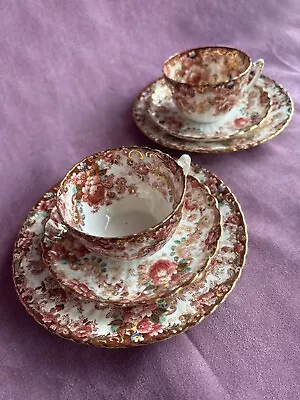 Buy 'Samuel Radford Ltd' Fenton, Pair Of Trio Teaset - C. 1894 In 'Victorian Rush'. • 50£