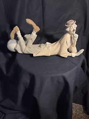 Buy Large Lladro Clown Lying Down With Beach Ball ~ 4618 Retired Piece • 99£