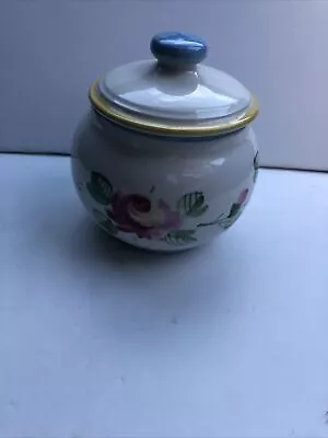 Buy Laura Ashley Annesley Hand Decorated Vintage Sugar Bowl Hand Painted Italy 2001 • 4.99£