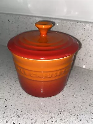 Buy ⭐LE CREUSET Medium Stoneware Spice Storage Jar Volcanic Orange 0.4L Discontinued • 20£