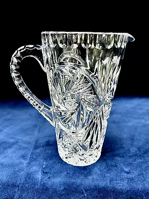Buy Vintage Cut Crystal Water Pitcher 8  Tall • 68.96£