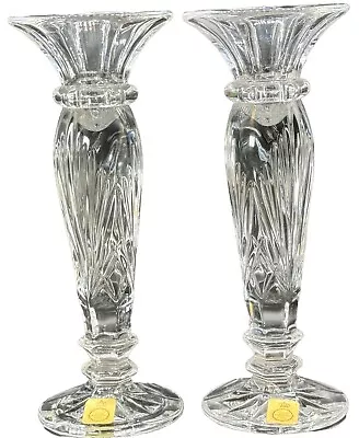 Buy 2 Lead Crystal Candle Holders Bleikristall 24% PbO West Germany Vintage • 60.57£