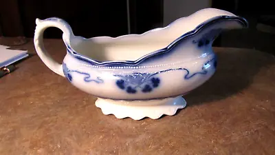 Buy Lovely Antique Flow Blue Gravy Boat Dish Lorne Pattern W.H. Grindley • 44.72£