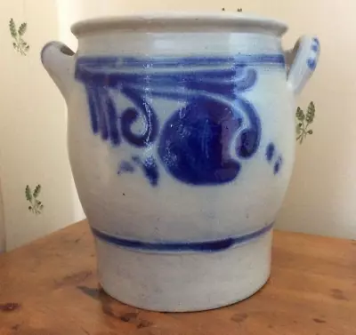 Buy Antique Three  Litre Stoneware Salt Glaze Crock  Westerwald Bauer German Pottery • 65£