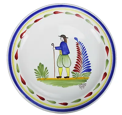 Buy Keraluc Quimper France 11.5” Plate Traditional Man Hand Painted Pottery Serving  • 56.62£