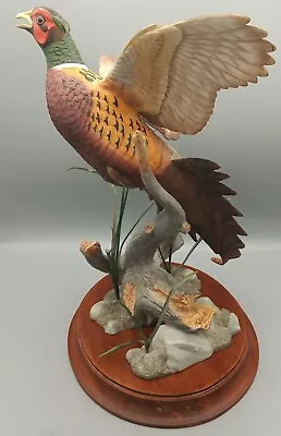 Buy Large Franklin Mint Ring-Necked Pheasant Figurine With Base Height 30.5cm • 30£