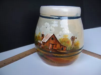 Buy Vintage Hand Painted Crock Painted In Branson, MO At Silver Dollar City • 17.68£