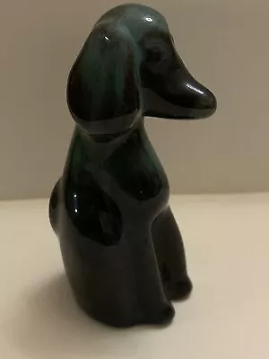 Buy Blue Mountain Pottery Miniature Poodle Dog Green Glaze • 12.30£