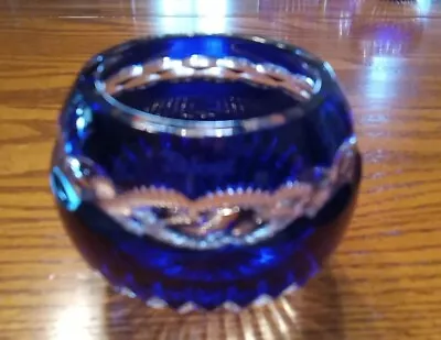 Buy FABERGE ~ Cut Glass Votive Candle Holder Cobalt Blue Signed ~ 4 Available - Nice • 32.61£