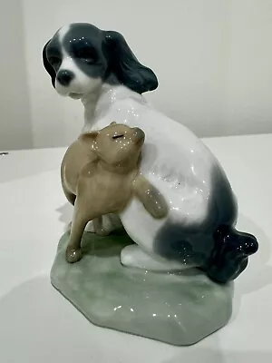 Buy Nao By Lladro 1048 Dog And Cat In Harmony Porcelain Figurine 11.5cm High • 10.99£