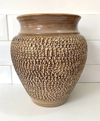 Buy Vintage Large 1970's Denby Bracken Sgraffito Stoneware Vase / Planter 26cm • 25£