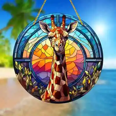 Buy Giraffe Suncatcher Stained Glass Effect Home Decor - Choose Your Design • 6.95£